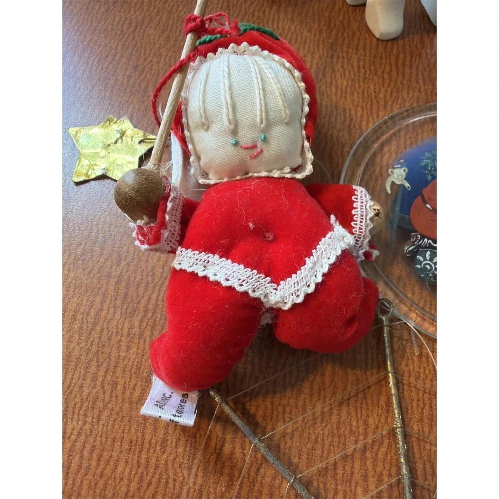 Vtg Christmas Ornament Lot: Avon Kurt‎ S Adler, Enesco, Fitz & Flloyd, Hallmark